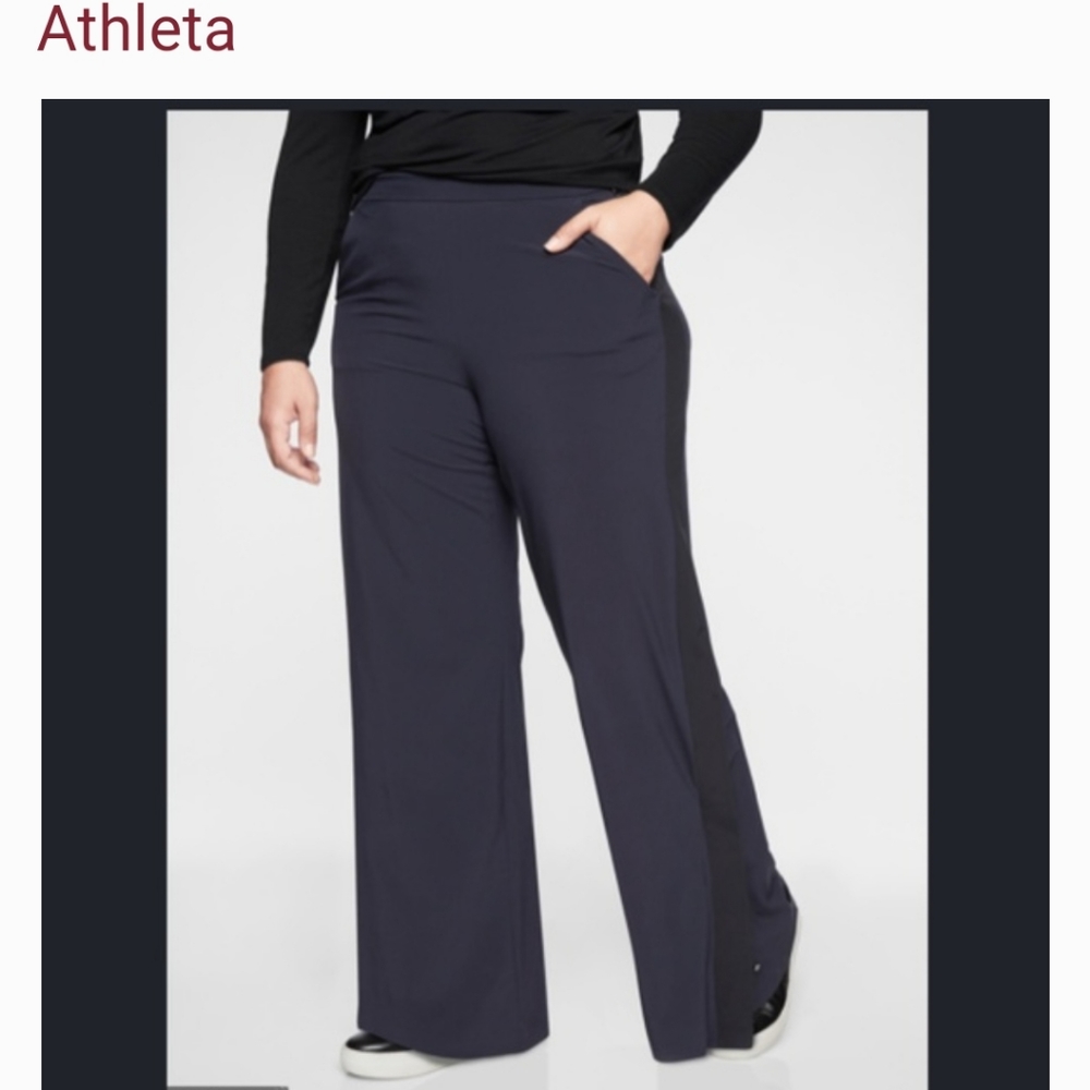 Athleta Gramercy Track Trouser Navy Blue 14